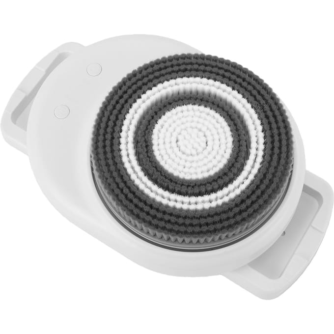 Wandgemonteerde Lichaamsborstel IPX7 Waterdicht Handsfree Exfoliërende Borstel Verstelbare Hoogte met 3 Borstelkoppen gray
