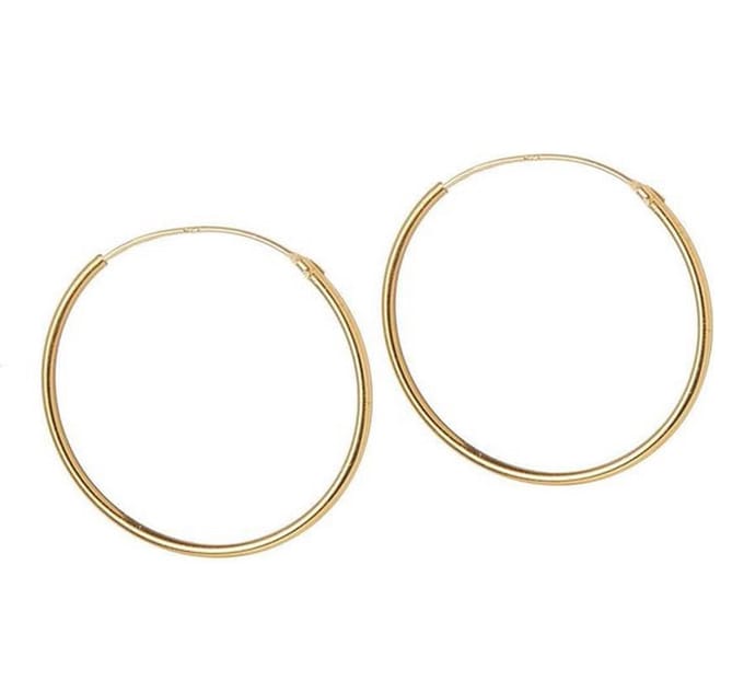 Ooringen 40 mm goud op zilver - verguld double