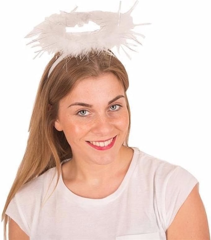 Engel diadeem met aureool - Verkleed artikel - Wit - Engeltjes - Carnaval