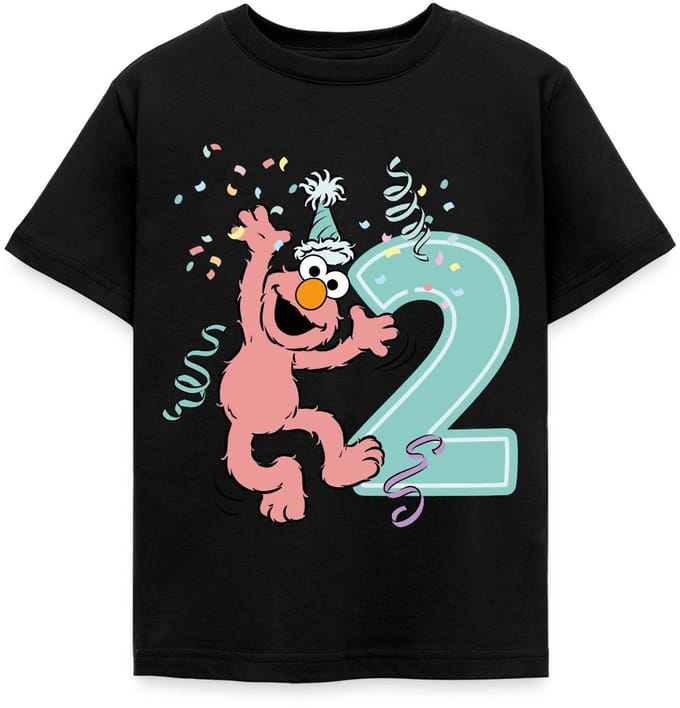 Sesamstraat Elmo Verjaardag 2 Jaar Cadeau T-Shirt Kinderen