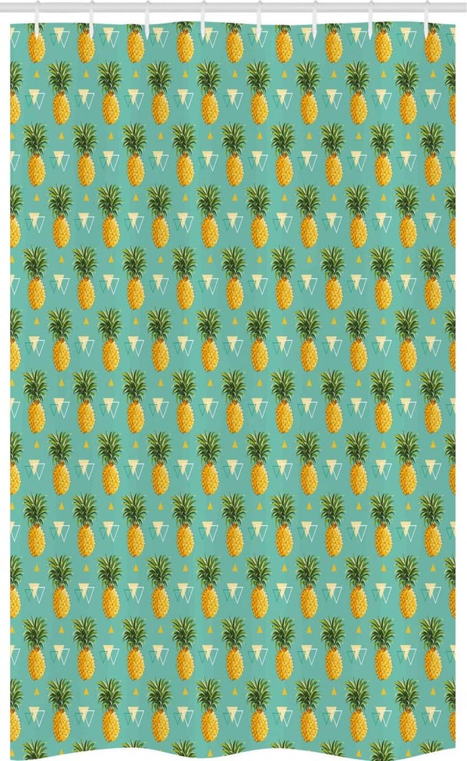 ABAKUHAUS Ananas Duschvorhang – Geometrisch – 120x180 cm – Polyester