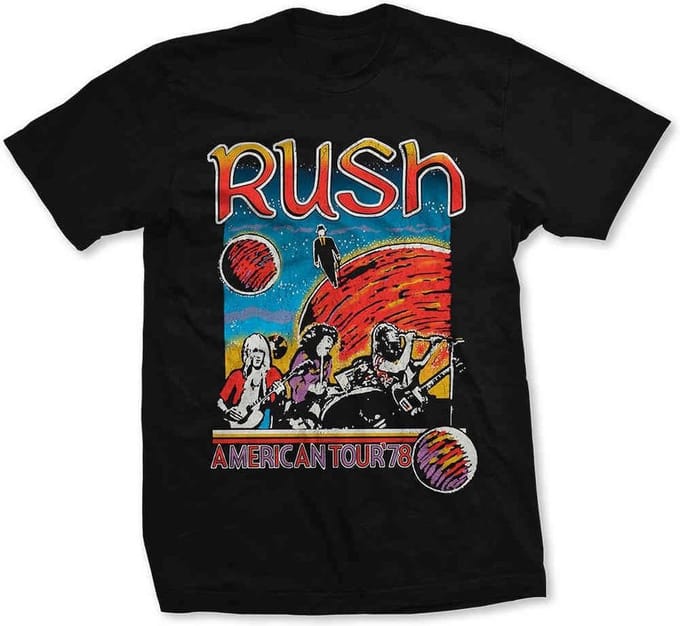 Rush - US Tour 1978 Heren T-shirt - S - Zwart