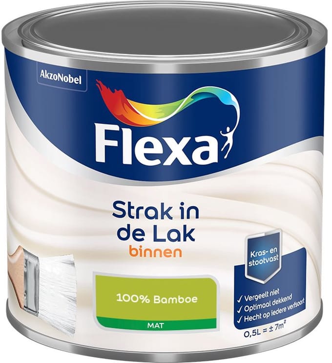 Flexa - Strak In De Lak Binnenlak Mat - 100% Bamboe - Mengverf - 500 Ml