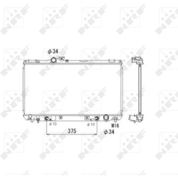 Radiator, motorkoeling NRF 53586