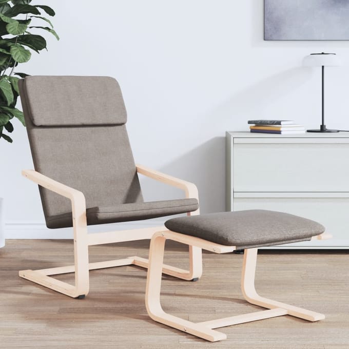 vidaXL Relaxstoel stof taupe