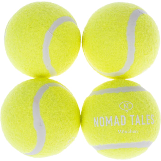 Nomad Tales Bloom Automatische tennisbalwerper - Geschikte vervangende tennisballen,  Set van 4, Ø 6,3 cm