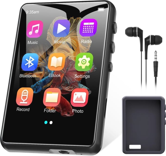 Draagbare MP3-speler 64 GB met Bluetooth 5.0 en Full Touchscreen