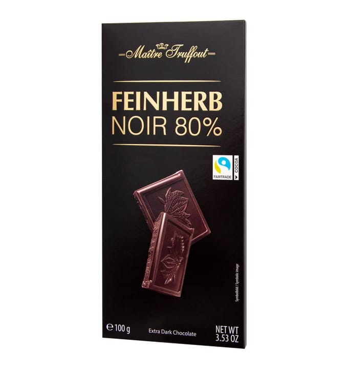 MaitreTruffout Chocolat Noir Extra Premium 80% 100 g
