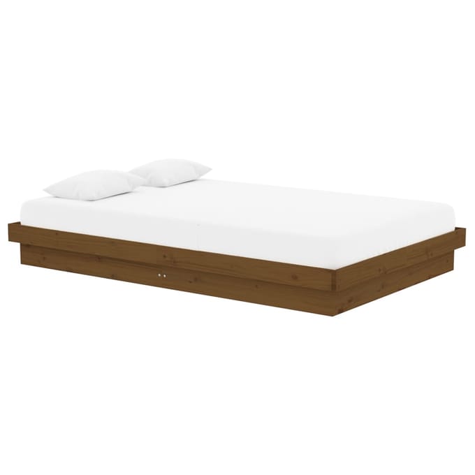vidaXL - Bedframe - massief - hout - honingbruin - 120x190 - cm