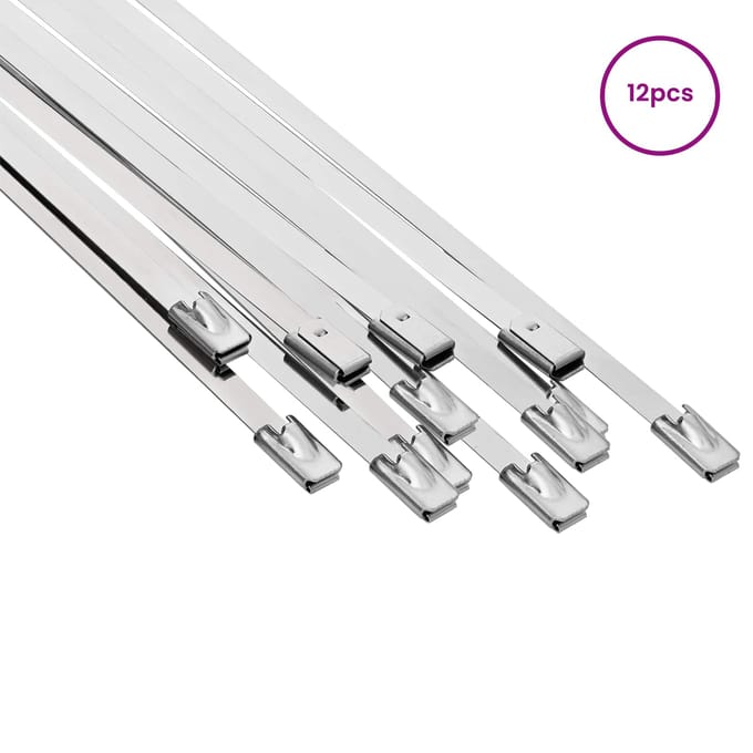 vidaXL - Kabelband - 12 - st - 4,6 - x - 800 - mm - zilver