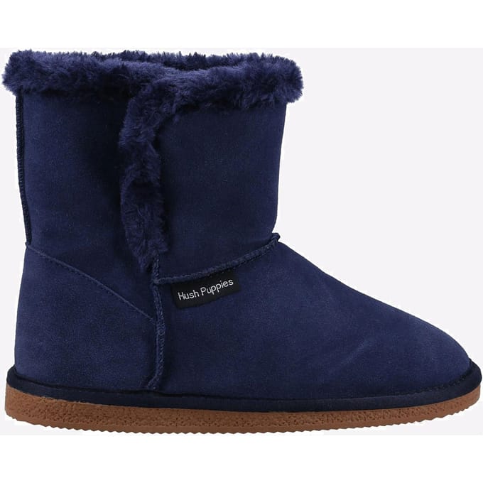 Hush Puppies Ashleigh Imitatiebont Dames Marine Pantoffels