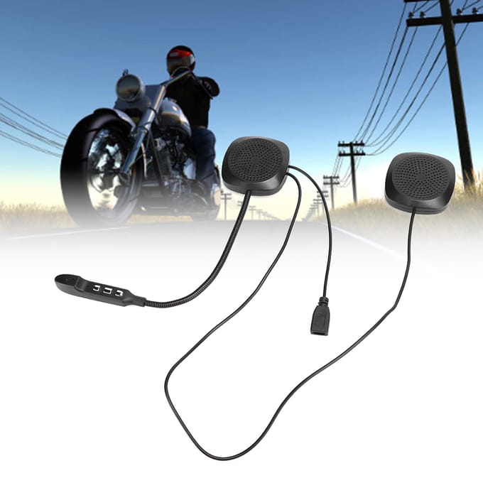 Bluetooth 5.0 Motorhelm Headset Stereo Handsfree Bellen Koptelefoon met Microfoon black