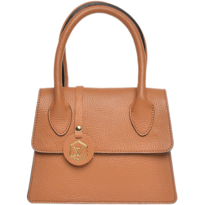 Luisa Vannini Brown Rundleer Tas