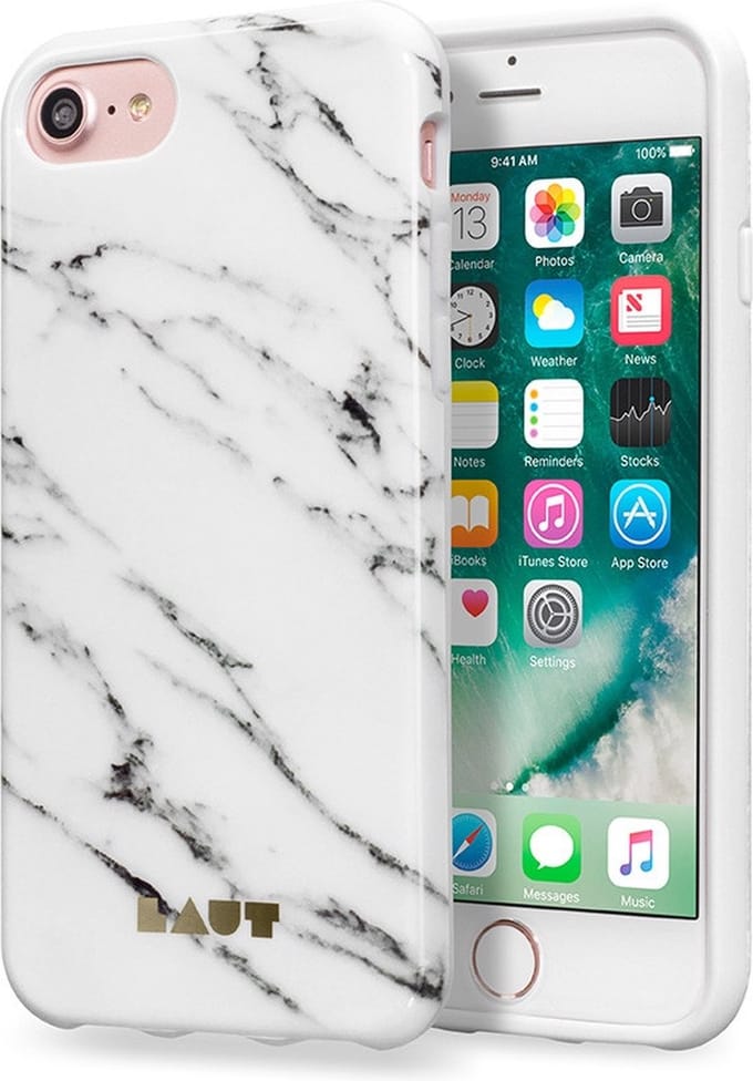 LAUT - Huex Marble iPhone SE (2022) / SE (2020) / 8 / 7 | Wit