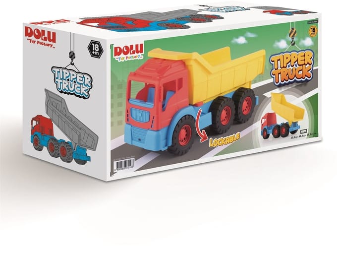 Dolu 7016 Grote Vrachtwagen Rood/Geel