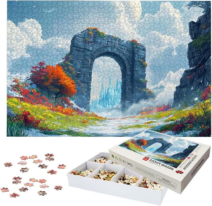 Puzzel 2000 stukjes - Landschapspuzzel Houten - Ontspanning Thuis - Lettermarkering Achterkant - 99.5 x 70.5 cm - Meerkleurig