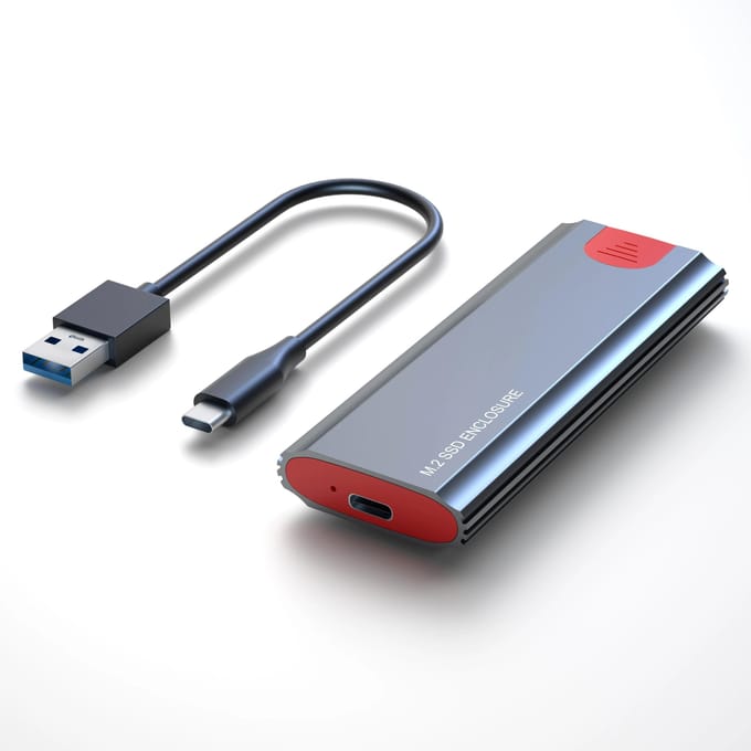 10Gbps M2 NVMe SATA SSD Behuizing SSD Box M.2 NVME NGFF SSD naar USB 3.1 Behuizing Type-A naar Type-C Kabel voor M.2 SSD Accessoires voor PC gray