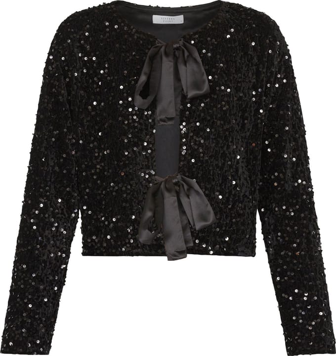 SISTERS POINT Nell-top.ls - Dames Blouse - Black - Maat L