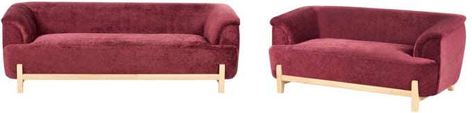 ALNOR - Bankenset - Bordeauxrood - Chenille