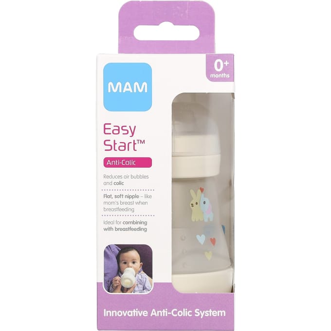 MAM, Easy Start, anti-koliekcontainer, voor kinderen vanaf 0 maanden, 1 stuk gray
