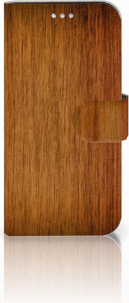 Book Case voor Samsung Galaxy S7 Book Style Case Donker Hout