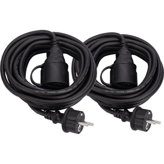 BlueBuilt Verlengkabel IP44 5m Duo Pack