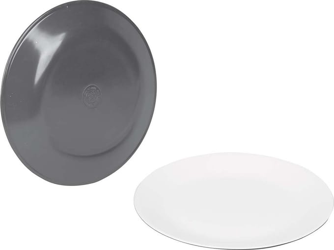 Bo-Camp - Dinerbord - Two-Tone - Melamine - 4 Stuks - Grijs