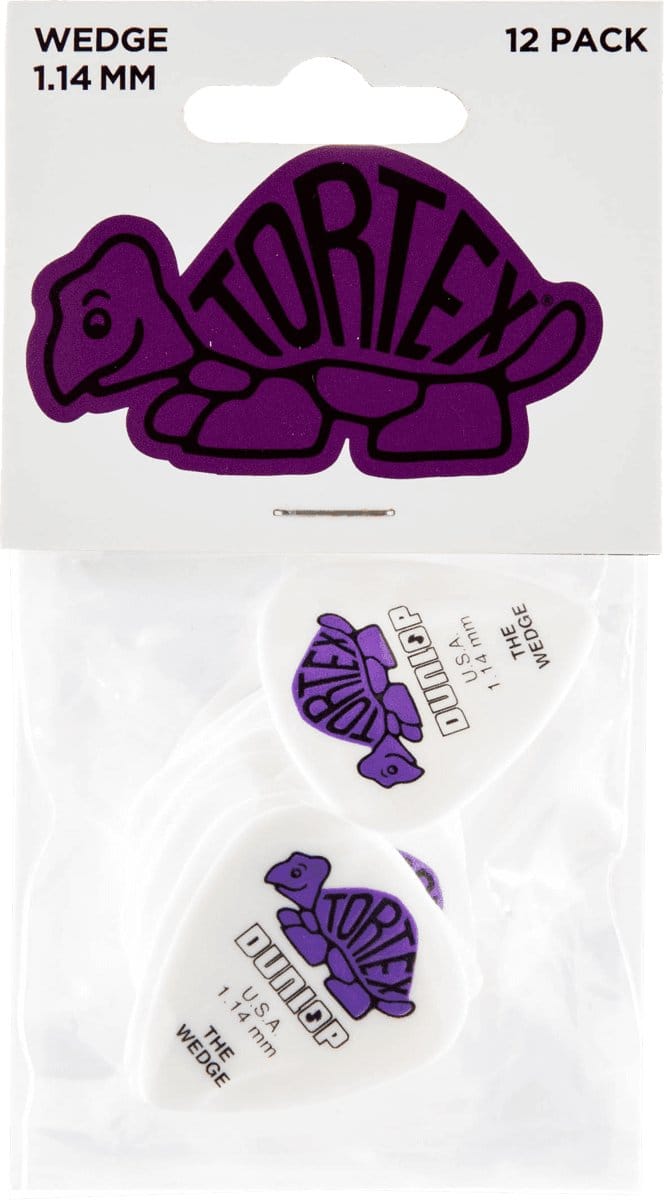 Jim Dunlop Tortex - Plectrums - Wedge - 1,14 mm - Player's Pack 12 Stuks