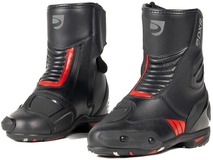 MOTOBLOUZ Motor Halfhoge laarzen CODE EVO SHORT Mannen 41 Zwart/Rood CE-gekeurd