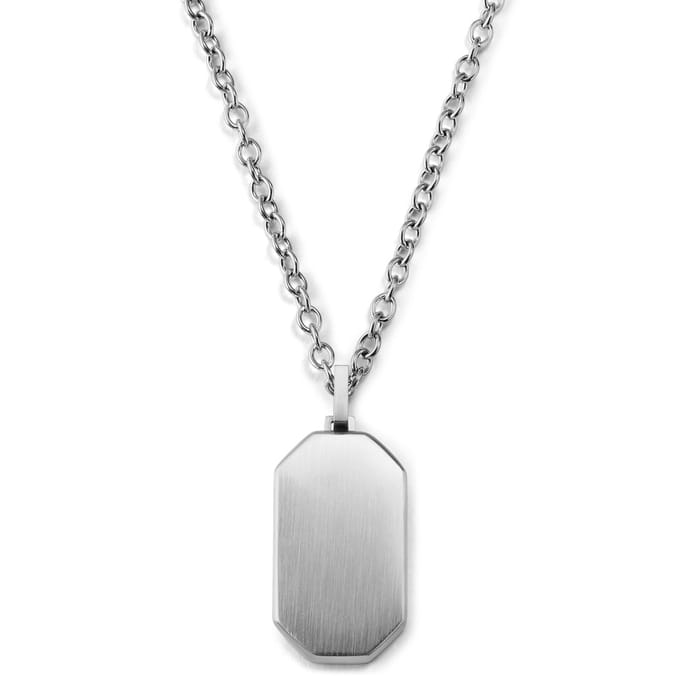 Zilverkleurige Ketting met ID-hanger