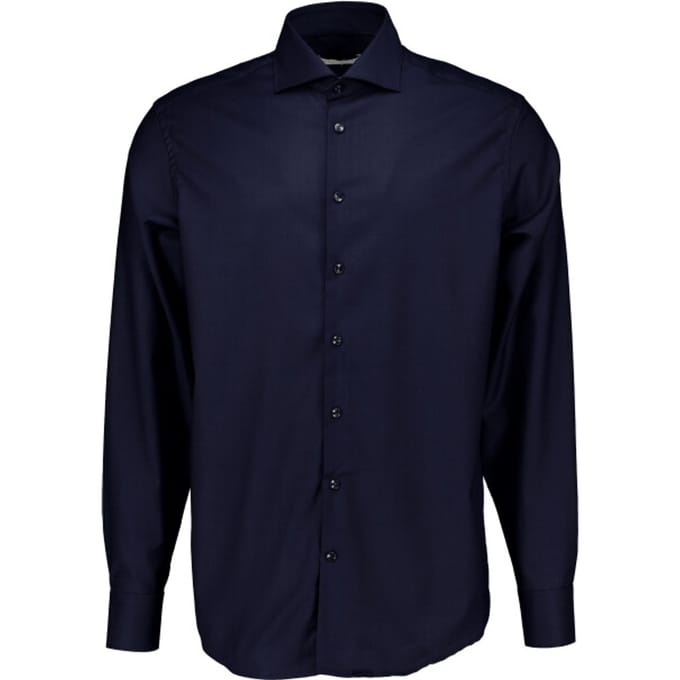 John Miller 5710412 Lange Mouw Overhemden Donkerblauw 5710412