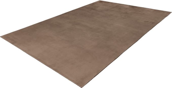 Lalee Loft - Vloerkleed - Tapijt – Karpet - laagpolig - Superzacht - effen Fluffy - wasbaar - met antislip- rabbit- 200x290 cm taupe
