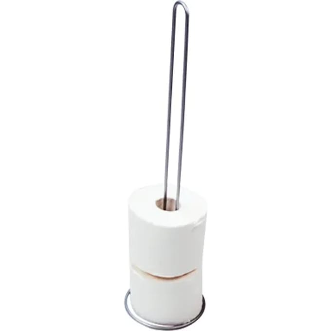 WENKO Reserverolhouder Exclusief verchroomd staal 14x56cm - WC rol houder - Toiletrolhouder - WC rolhouder - Toiletpapierhouder