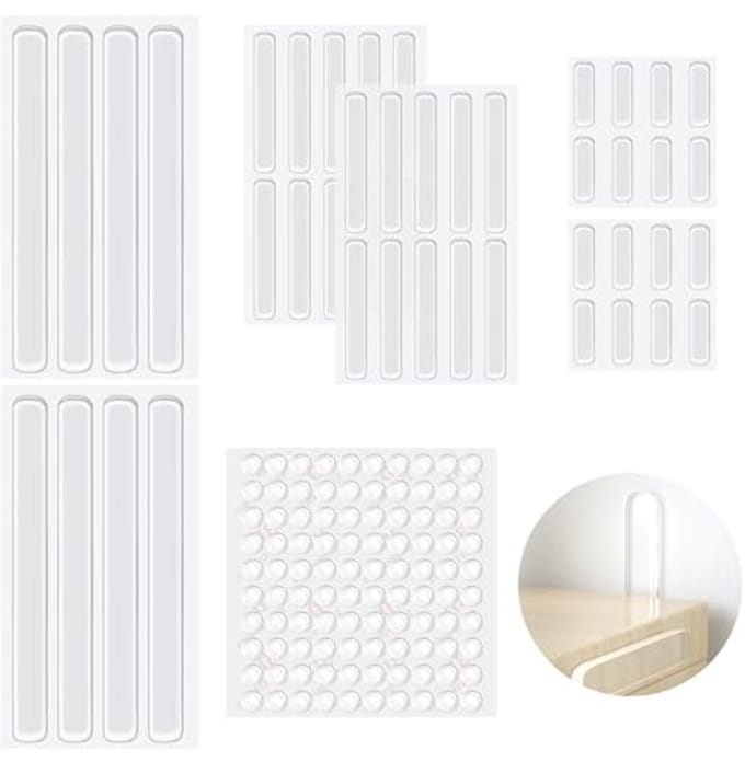 Zelfklevende deurstoppers - 144 stevige rubberen buffers voor glas en deuren - Transparant en elastisch