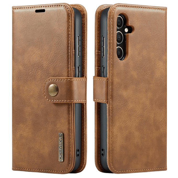 DG.MING Samsung S23 FE Lederen 2-in-1 Wallet en Hoesje Bruin