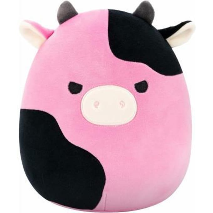 Squishmallows - Pollyanna - Black and Pink Cow W/Mischievous Eyes 30cm pluche