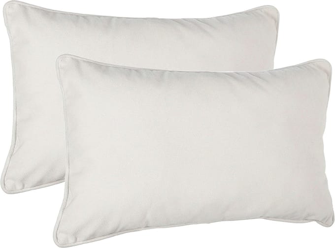 Atmosphera Bank/sierkussens Sophia - 2x stuks - 30 x 50 cm - polyester met rits