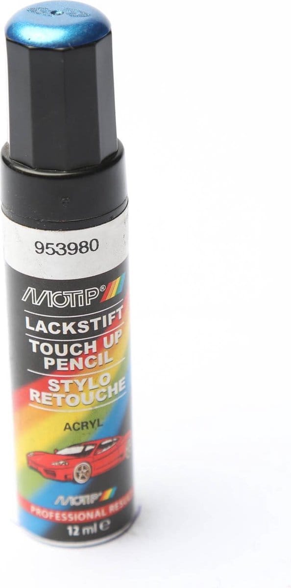Motip 953980 - Auto lakstift - Blauw Metallic - 12 ml
