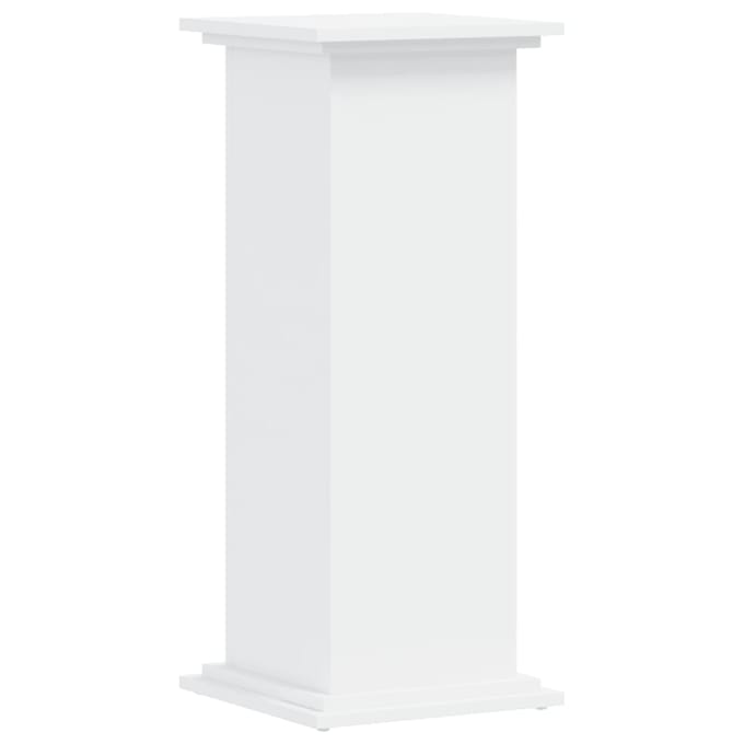 vidaXL - Plantenstandaard - 33x33x80 - cm - bewerkt - hout - wit