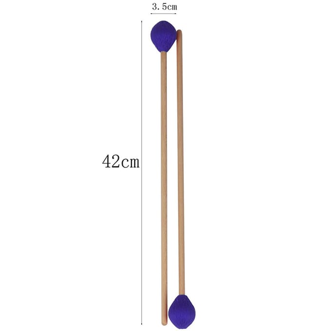 Middelste Marimba Stok Mallets Xylofoon Klokkenspel Mallet met Beuken Handvat Percussie Kit Muzikaal 1 Pair