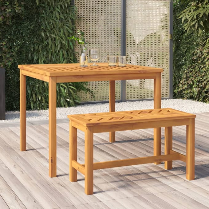vidaXL - Tuintafel - 90x90x74 - cm - massief - acaciahout