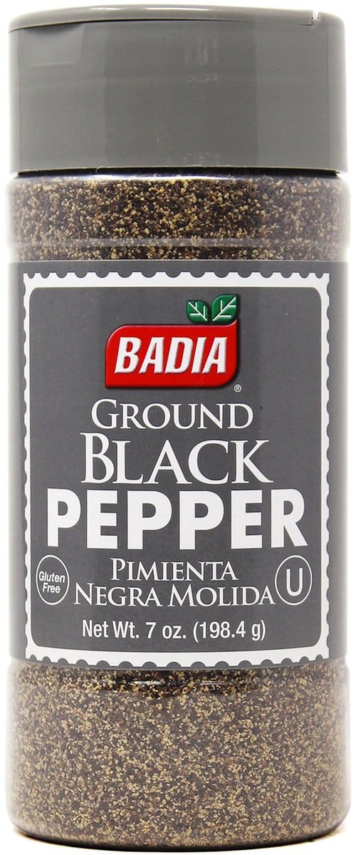 Badia Black Pepper Ground - gedroogde onrijpe vrucht - 2 OZ