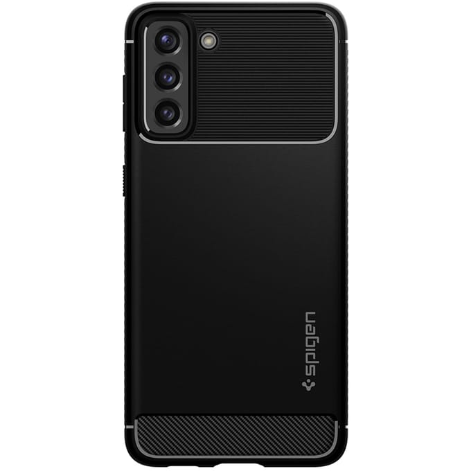 Spigen Rugged Armor Backcover voor de Samsung Galaxy S21 - Zwart