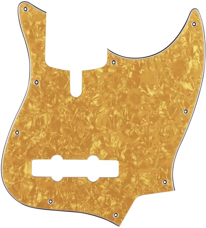 Boston M4V-310-PY pickguard, Sire Marcus Miller V-series 4-string, 3 ply, pearl yellow