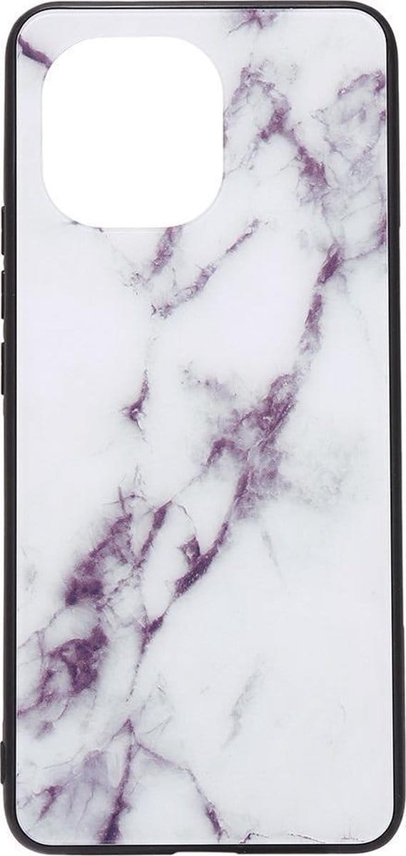 Shop4 - Geschikt voor Xiaomi Mi 11 Hoesje - Harde Back Case Marmer Wit