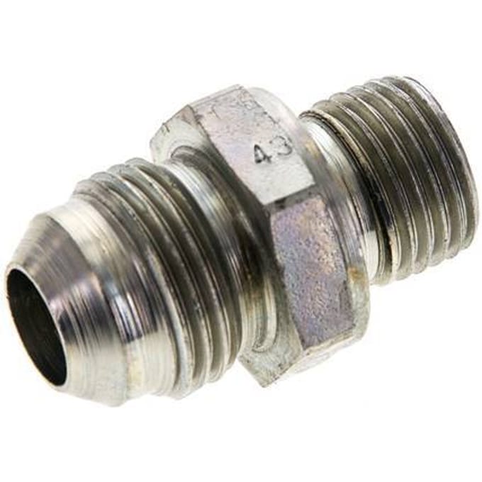 JIC  Dubbele Nippel M16 X 1.5 X UNF 3/4''-16 Staal NBR 275bar