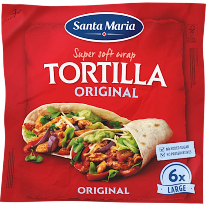 Santa maria wrap tortilla original 380 gr