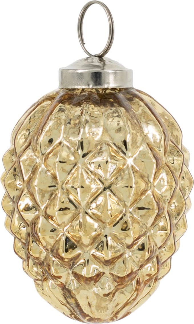 HomeBound by KY | Glazen kerstbal goud | 7x7cm | kerstbal
