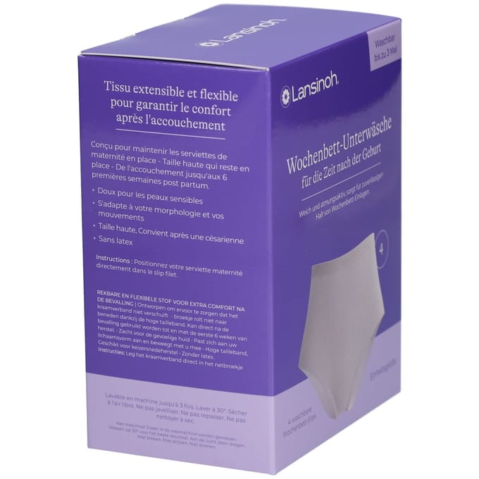 Lansinoh postpartum netbroekjes 4 stuks White unisex