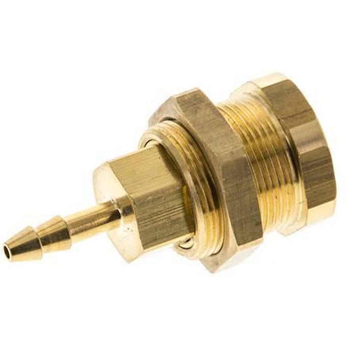 Messing DN 5 Luchtkoppeling Snelkoppeling 4 mm Slangpilaar Schotkoppeling Pull-Off Double Shut-Off